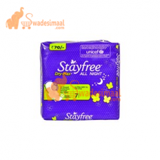 Stayfree Sanitary Napkin Dry Max, All Night , 7 U
